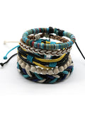 Japanese Marine Vintage Pu Men's Multi-layer Bracelet