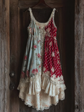 Summer Contrast Linen Dress 7f41