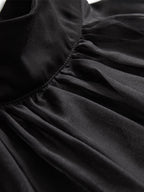Elegant Black Chiffon High Neck Blouse