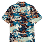 Footprints Green Dinosaur Button Up Pocket Shirt