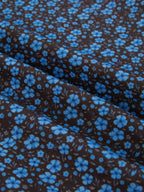 Maxi Cotton Dress, Sleeveless, V Neck, Floral, Lace, Vintage, Blue