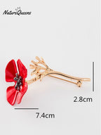 Women's Vintage Poppy Brooch
